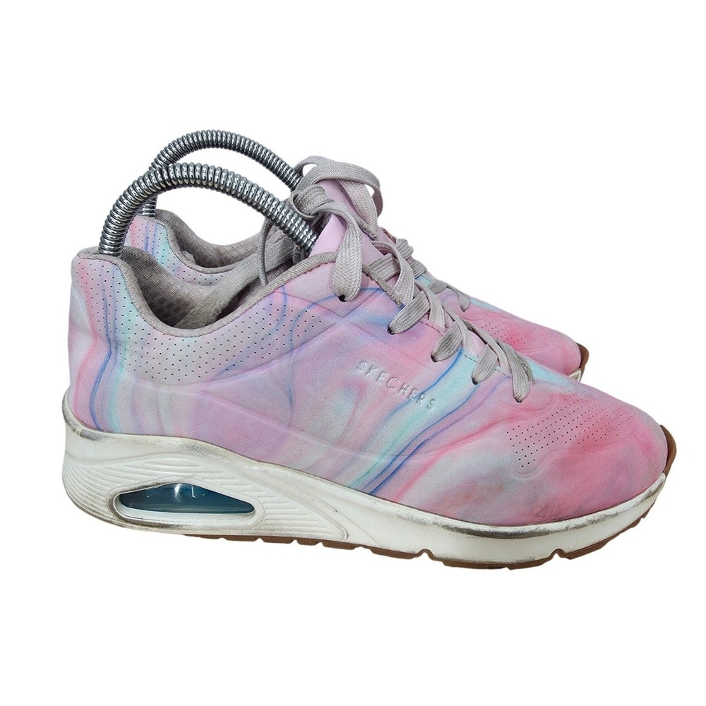 Skechers Los Angeles Uno Street Sneakers Womens 6 Pink Tie Dye Sneakers 310521L